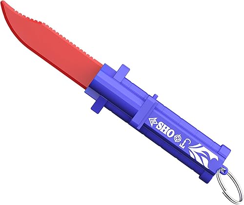 Miniatura 6 de Cuchillo de hoja de plástico retráctil Daga de juguete retráctil ideal para Halloween Cosplay seguro truco juguete para diversión verde