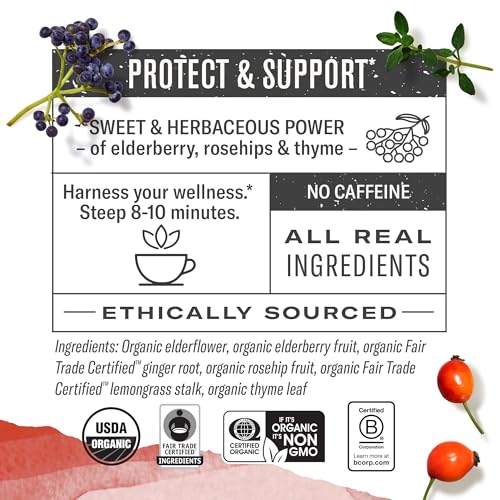 Image of Numi Organic Immune Support Tea, 48 Herbal Tea Bags, Caffeine Free