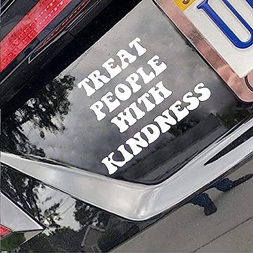 Treat People With Kindness Bumper Sticker Car Decal Waterproof Sticker Art Bumper Car Window Cool Decor For Jdm Windshield Rearview Laptop Funny Quote Men Racing Girls #TOP2