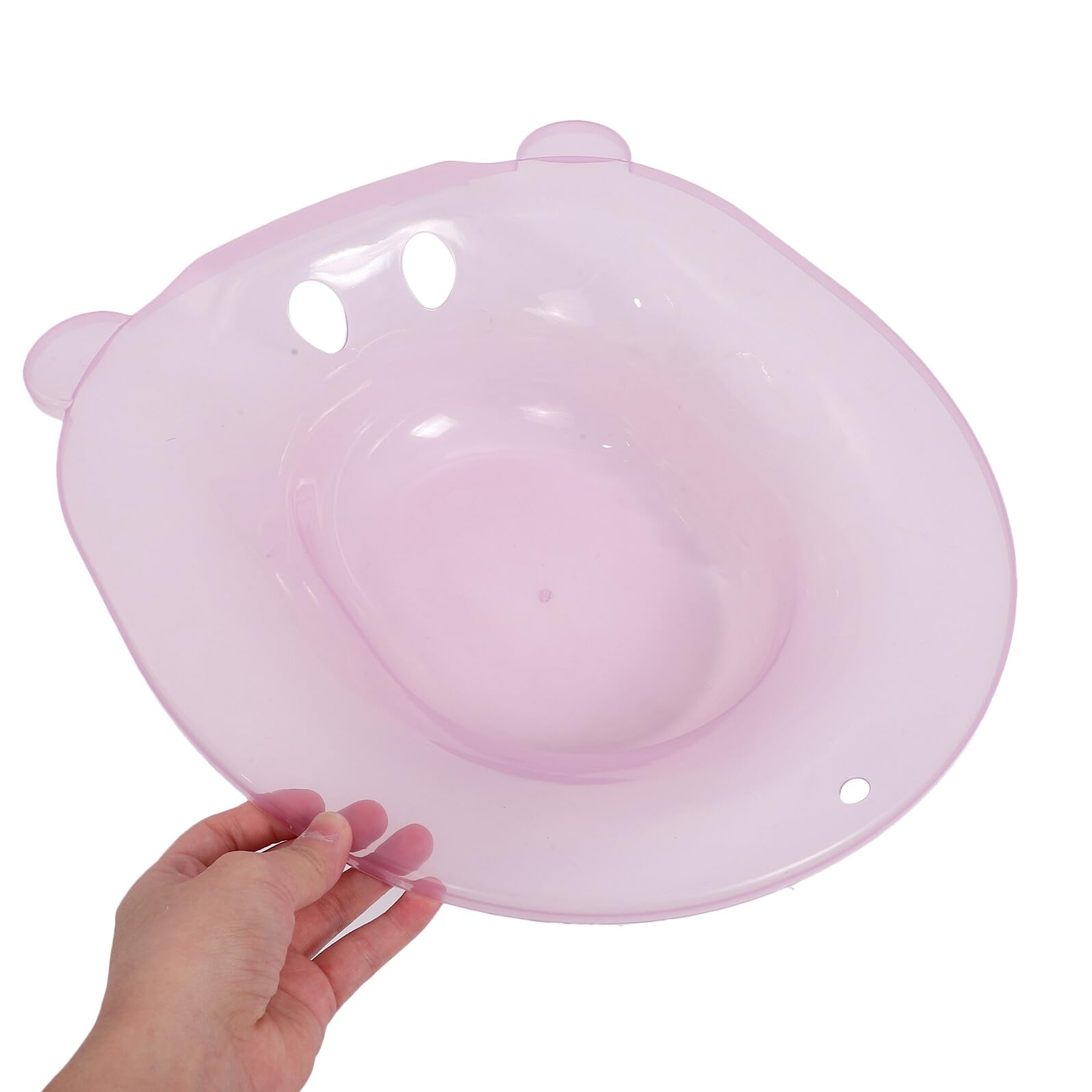 Bacinella per Bagno Intimo in Pp, Rosa, Profonda e Pratica per Post Parto, Uso su Wc per Donne e Anziani