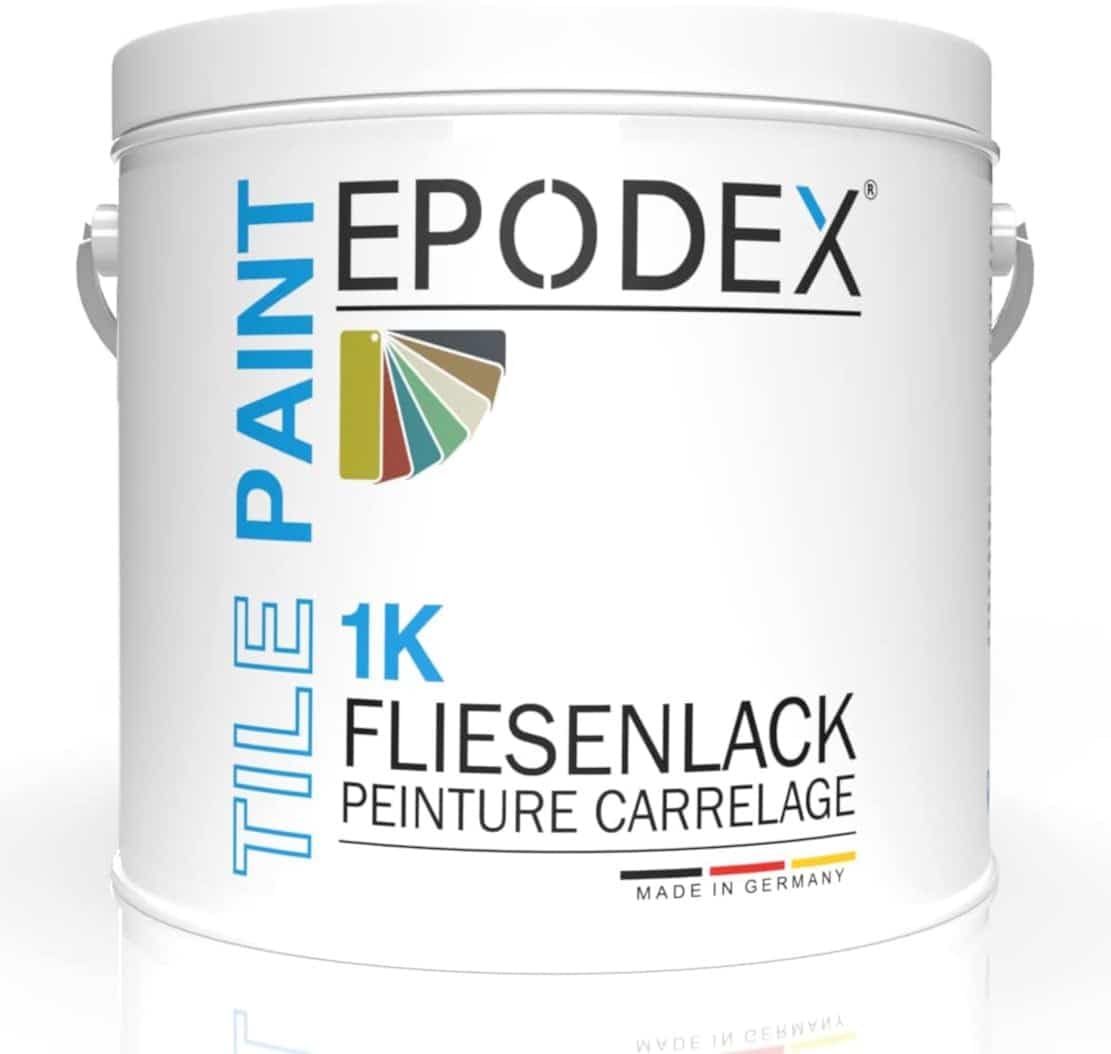 EPODEX 1K Vernice per piastrelle per cucina, bagno e altro, smalto satinato per piastrelle da parete interne, 1kg (8m² per mano) - Salvia