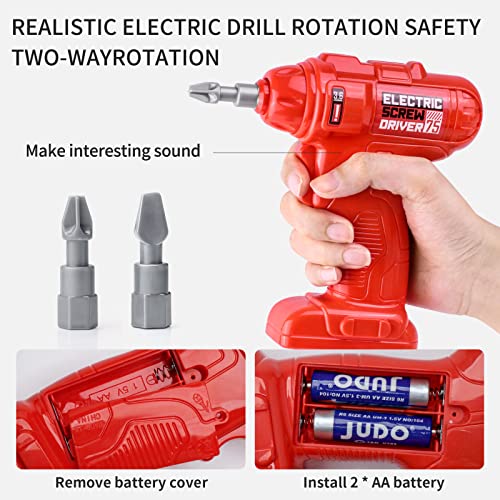 Deejoy 8028A Kids Tool Bench With Realistic Tools And Electric Drill, 79 Pcs Transformable Kids Tool Set With Clothes, Toddler Tool Bench Pretend Play Learning Gift thumb #2