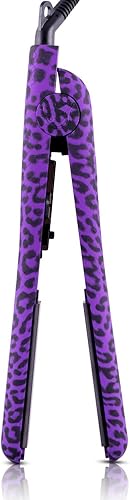 Miniatura 4 de Royale - Plancha iónica de turmalina de cerámica de lujo, 2 en 1, alisador y rizador de pelo + bata de prediro, de una sola pasada, placas