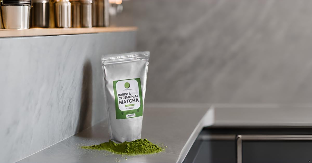 Matcha com Ceremonial Barista Matcha Powder 1 1 lb 500g Premium Japanese Green Tea for Cafes Restaurants Foodservice — view 6