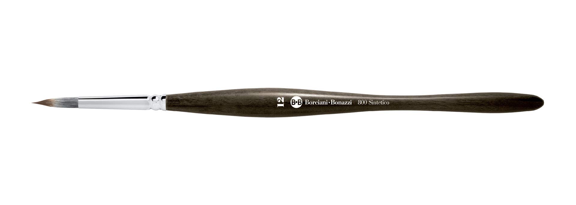 Borciani e Bonazzi Estuche para Pinceles Negro con 10 exclusivos cepillos Mangusta, Cepillos con Sistema Antideslizante, Cabello sintético Absorbente, Liberación Lenta de Agua (10 Cepillos Mangusta)