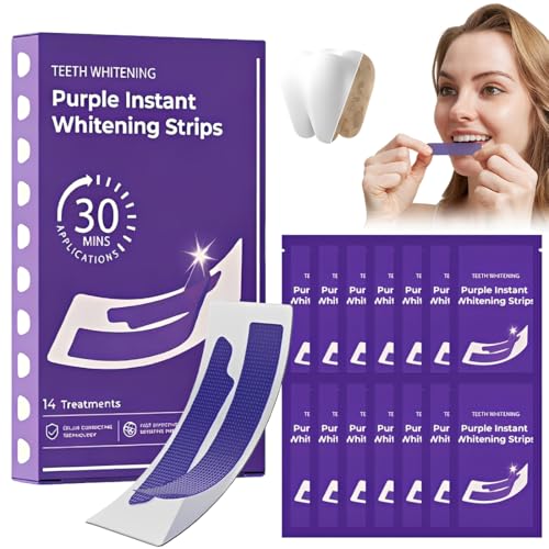 Tiras-Blanqueadoras 14 Pares - Blanqueamiento Profundo en 2 Semanas - Dientes Brillantes y Saludables