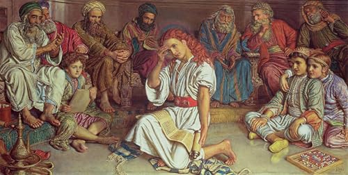 Póster de Lienzo Cristo tra i dottori William Holman Hunt Impresión Alta Definición 60x90