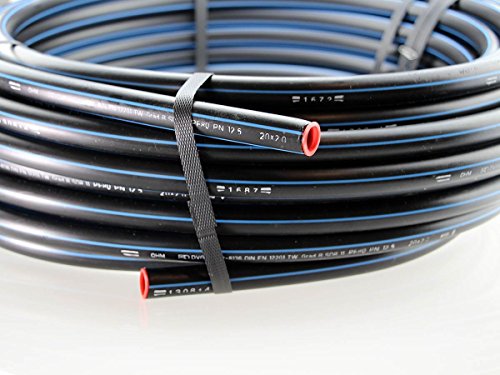 25 M PE Pipe Trinkwasserrohr HD PN Pipe 12.5 MM Diameter 40 x 12 Black / Blue