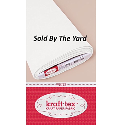 Kraft-tex Paper Fabric White 19" Wide by The Yard