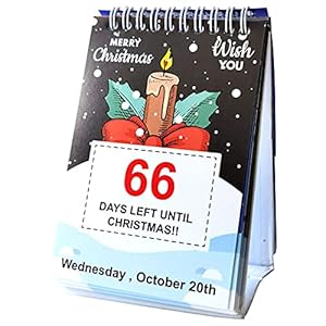 FLOF 100 dagen kerst aftelkalender 2021, adventskalender met variëteit, schattig feestelijk karakter voor tafel…