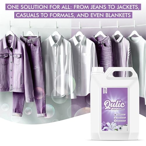 Image of Qulic Blush Liquid Detergent 10 Liter | Laundry Liquid Detergent for Washing Machine Advanced Formulated with Lavender Fragrance | For Top Load & Front Load - 5 l (Pack of 2)