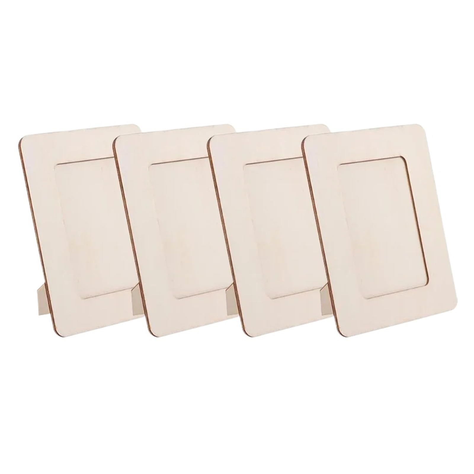 4 Pcs,Project Frames Painting Photo Wooden Blank Unfinished Picture for Wall & Tabletop Display