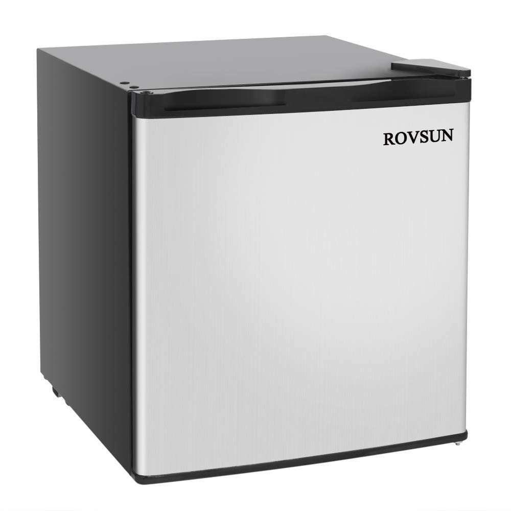 ROVSUN 1.1 Cu.Ft Compact Upright Freezer with Reversible Stainless