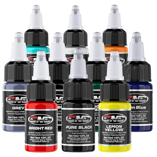 CNC Tattoo INK Set 1/2oz 10PCS TI6003-15-10