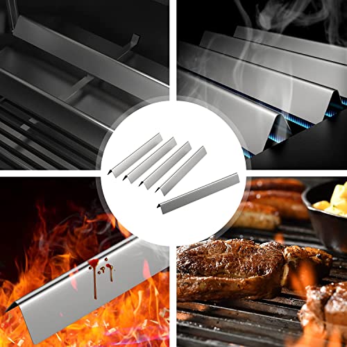 WELL GRILL 7636 Edelstahl Grill Brennerabdeckung Flavorizer Bars 38.9CM Heizplatte für Weber Spirit & Spirit II 300 Series, Spirit E-310 S-310 E-320 S-320 (mit vorderen Brennerknöpfen), 5er-Pack