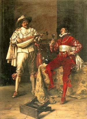 Peinture à l'huile d'Adolphe Alexandre Lesrel - Toile de Prestige 36 x 48
