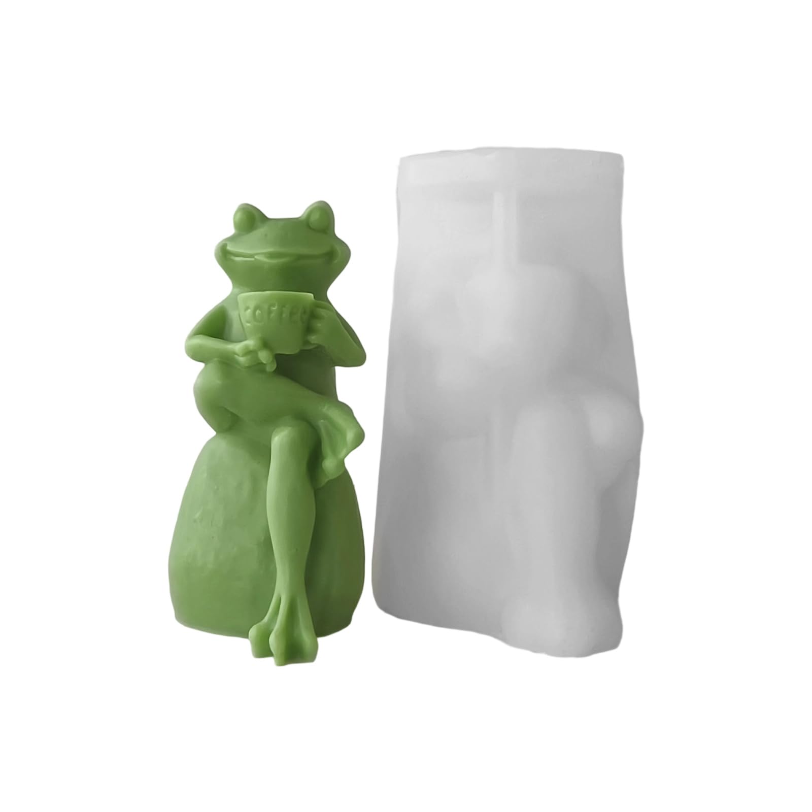 Buxuaaaa Cartoon Frog Molds Silicone Casting Epoxy Resin Plaster Home Decoration Craft Silicone Animal Molds Frogs Cartoon Animal Plasters for Home Decoration