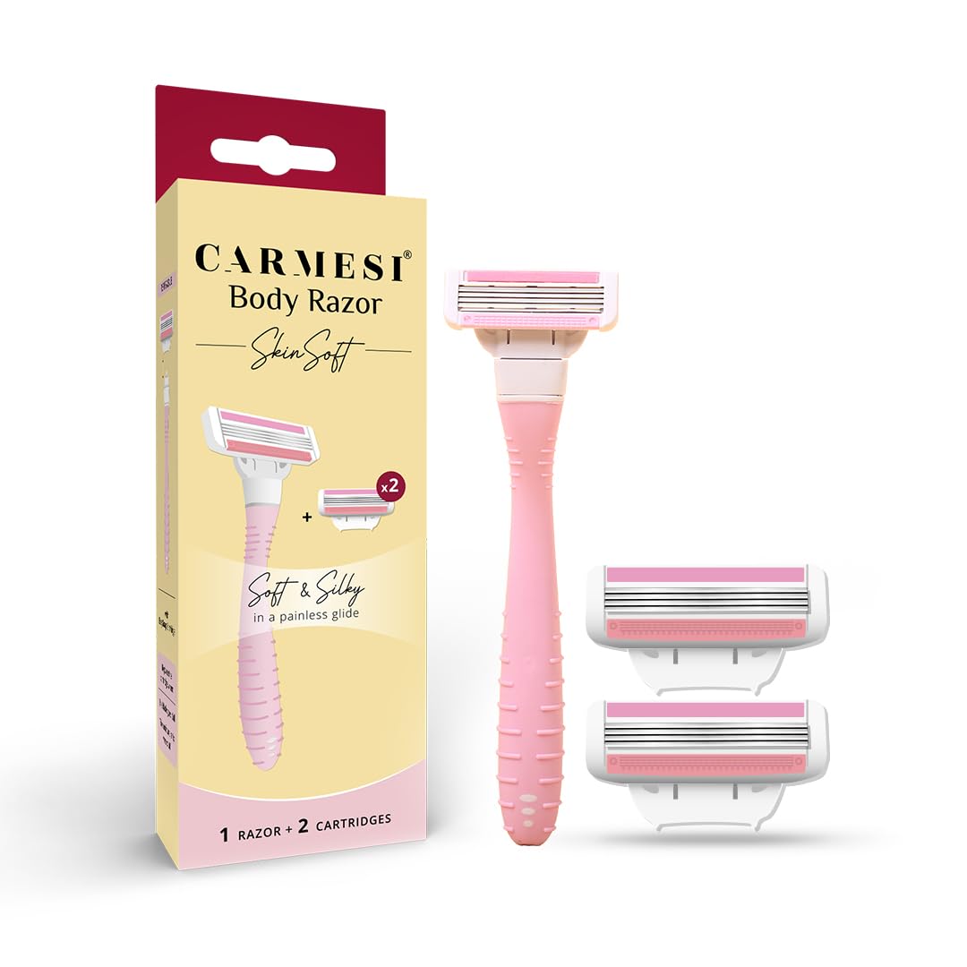 Carmesi Body Razor SkinSoft - 1 Razor & 2 Cartridges | Aloe Vera ...