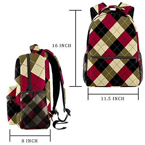 Sac à dos de voyage multicolore avec imprimé cœurs sans couture
