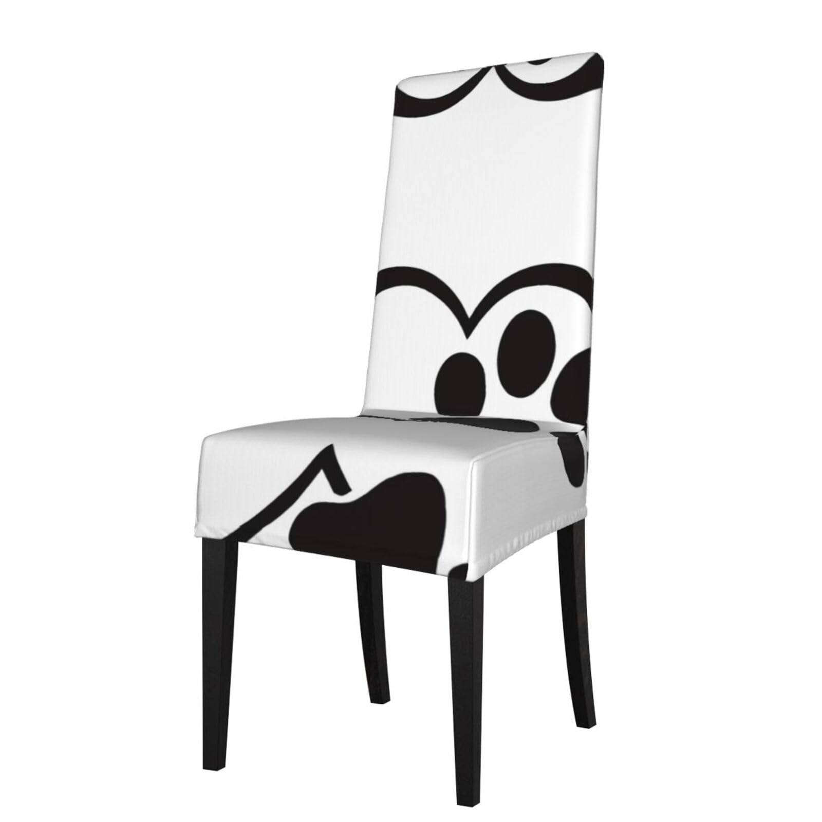 HLSBSSL Pawprint Printed dining chair covers, wrinkle-resistant and iron-free, suitable for hotels, banquets, and conferences