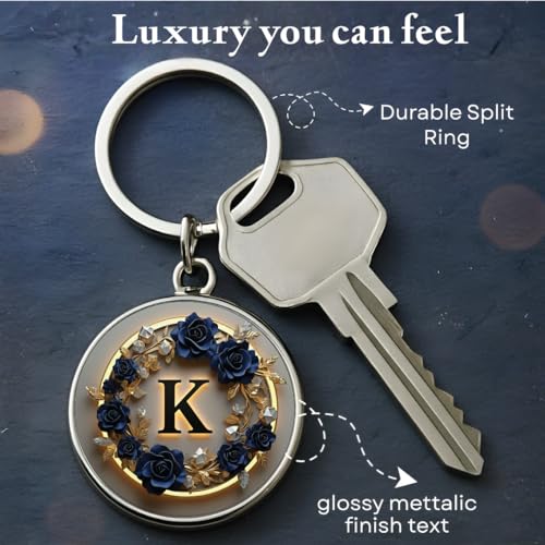 Image of magical gifts MG | Premium Alphabet & Initial Metal Keychain for Bags & Keys | Double-Sided | Personalized Initial Charm Keyring | Heavy-Duty Metal | Perfect for Gifting & Daily Use