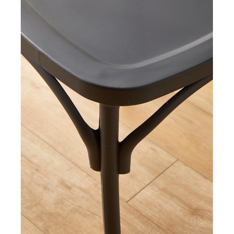 Kosmi Chaise Noire Style BISTROT en résine polypropylène