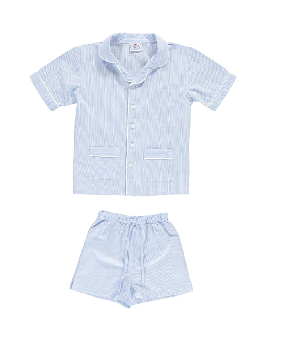 PELLEGRINI Pigiama Corto Bambino Ragazzo in Cotone Set Estivo Due Pezzi con Maglietta e Pantaloncini Corti Fresco e Traspirante