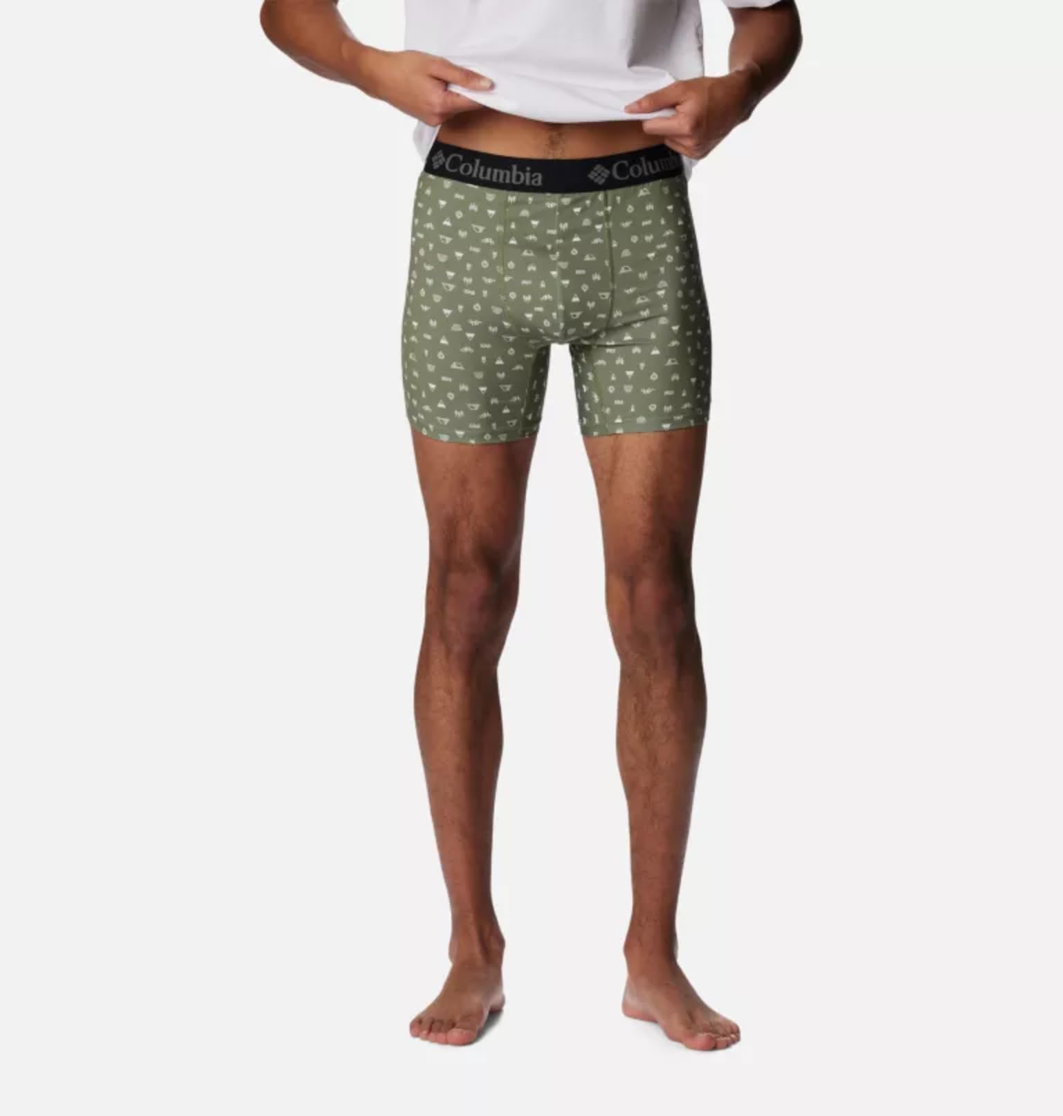 Columbia - Calzoncillos tipo bóxer elásticos de poliéster estampado para hombre, 3 pares