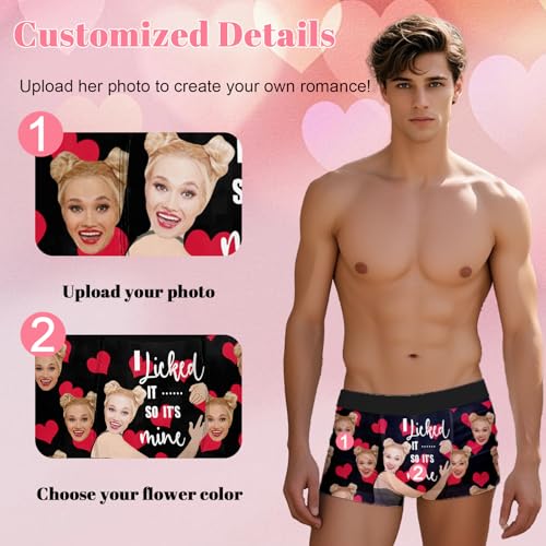 Personalized Underwear For Men, Custom Boxer Shorts With Face, Valentine'S Day Gift For Men, Gift For Boyfriend Or Husband2