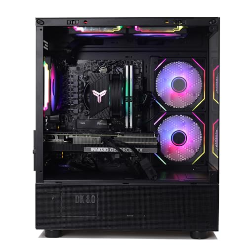 Image of MXZ Intel Core i7 13700F 5.2GHz,GeForce RTX 4060Ti, Gaming PC 16GB DDR4, M.2 SSD 1T, B760, 6RGB Fans,Windows 11 Pro, Gamer Desktop Computer(I7 13700F| RTX 4060Ti)