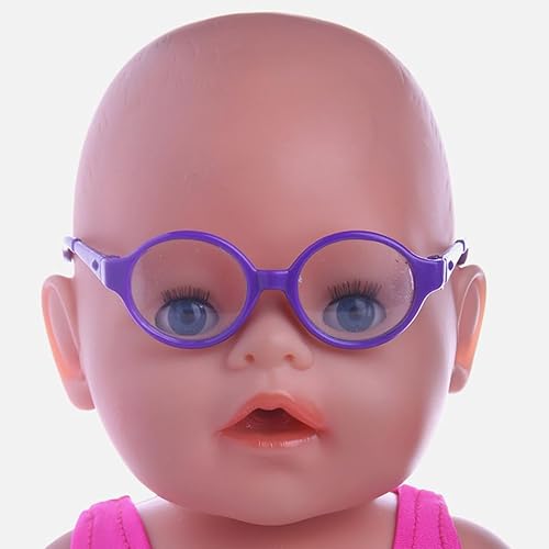 Miniatura 2 de Juguetes para niñas, 3 pares de gafas de muñeca, gafas de plástico en miniatura, gafas redondas, marco de mini gafas para muñecas de 18 pulgadas,
