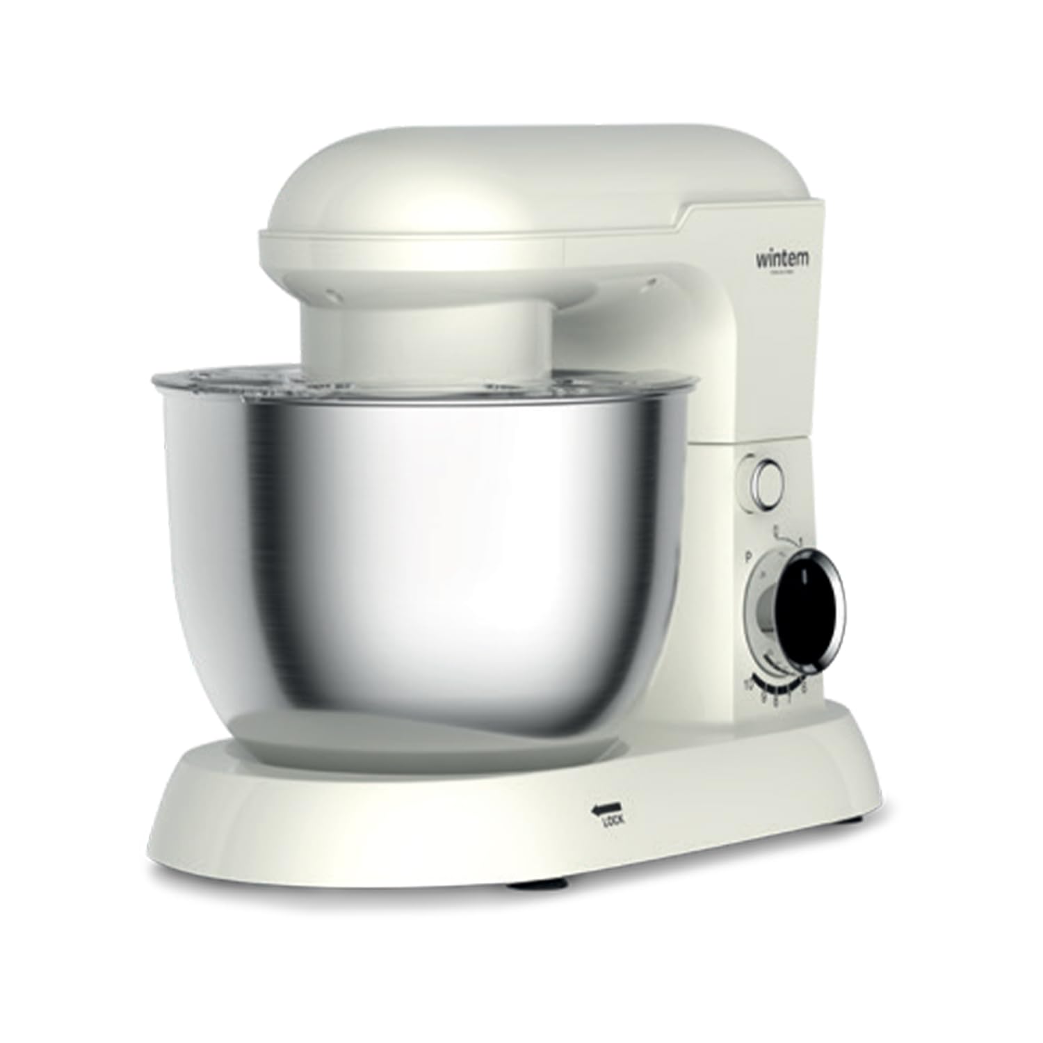 Wintem - Planetaria Silenziosa Multifunzione 1500W con Ricettario e Accessori Inclusi, Ideale per Impasti Dolci e Salati, Mixer con 10 Velocità e Funzione Pulse, Ciotola Acciaio 5L