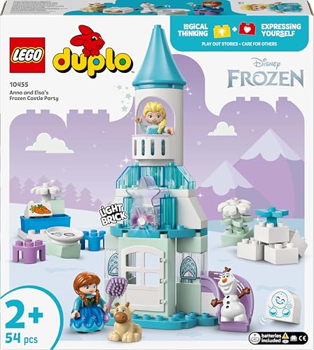 LEGO Duplo | Disney Frozen: Fiesta en el Castillo de Anna y Elsa - Juguete Educativo con 5 Figuras Inc. Olaf y Sven - Ladrillo con Luz - Regalo para Niñas y Niños de 2+ Años 10455 LEGO Duplo | Disney Frozen: Fiesta en el Castillo de Anna y Elsa - Juguete Educativo con 5 Figuras Inc. Olaf y Sven - Ladrillo con Luz - Regalo para Niñas y Niños de 2+ Años 10455