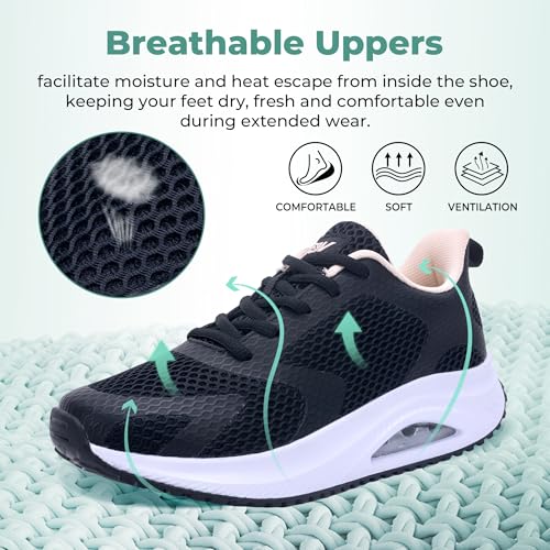 Image of Autper Plantar Fasciitis Shoes Women Walking Arch Support Tennis Casual Athletic Nurse Orthotic Sneakers for Foot Pain Relief