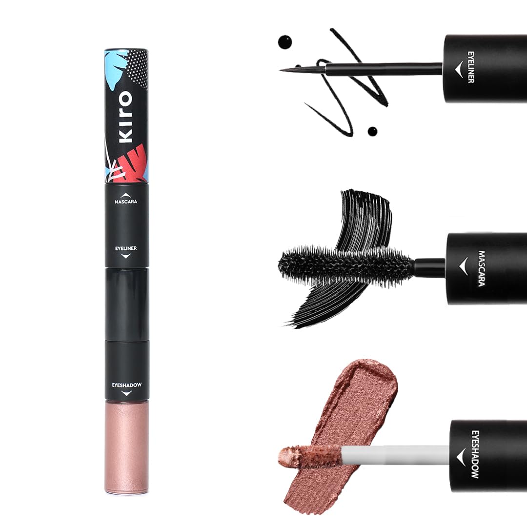 Kiro 3-in-1 Eye Stack – Eyeshadow, Eyeliner & Mascara | Rose Pink Metallic & Matte Trio, 12.5g | Vegan, Clean, Longwear Eye Makeup | Waterproof Liner, Creamy Eyeshadow & Volumizing Mascara-image-29