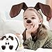SDXCJY 5-teiliges Welpenkostüm-Set, Dackel-Hunde-Set mit Welpenohren, Stirnband und Fliege, falscher Nasenschwanz, Handschuhe, Zubehör für Halloween und Mottoparty (braun)