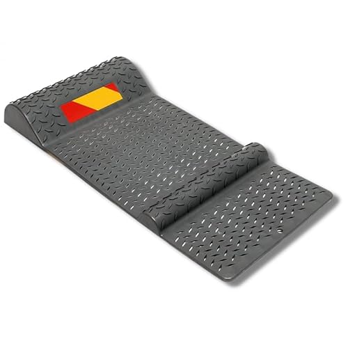 Venteo Le Tapis Parking Aide au stationnement - Stationnement précis et fiable - Muni d'autocollants adhésifs - Noir Fixation au Sol - Cale Roue - 53x25x5cm