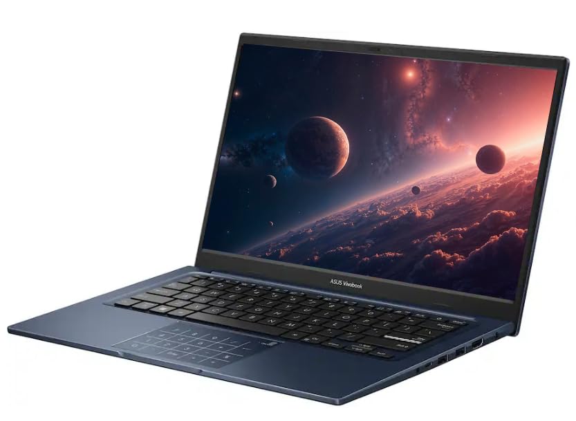 Image of ASUS Vivobook 14 inch FHD Business Laptop Computer, Windows 11 Laptop, Intel Core i3-1315U Processor, Camera Privacy Shutter, PLUSERA Earphones, Quiet Blue (Quiet Blue, 24GB RAM | 1TB SSD)