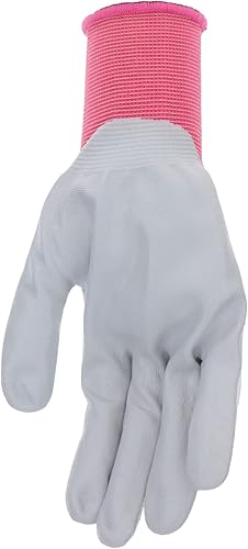 Miniatura 8 de Everyday Mud - Guantes de trabajo de palma de cuero sintético reforzado de alta destreza para mujer