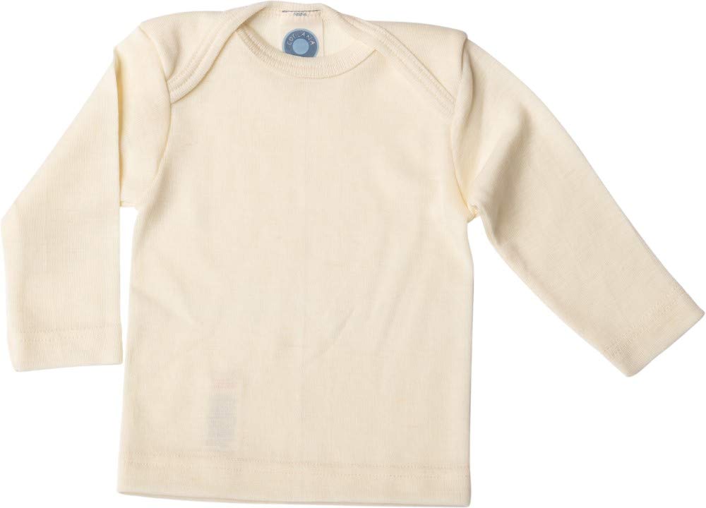Cosilana Natural Long-Sleeved Baby Undershirt, 70% Wool, 30% Silk, 50/56 Cm