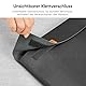 Dopesplay Laptop-Hülle Tasche 15,6 Zoll, Laptoptasche Wasserdichtes, Multifunktionale PU-Leder Tragetasche für Monitor für 13-15,6 Monitore/Tablets - Schwarz