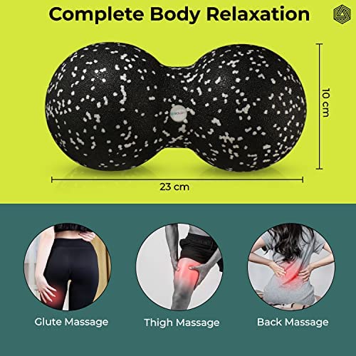 Image of Boldfit Peanut Massage Ball for Physiotherapy Peanut Ball Massage Roller for Pain Relief Full Body Acupressure Ball for Foot, Hand, Back Tissue Massage Lacrosse Ball Massage for Recovery
