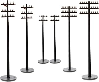WHAMVOX 6 Peças Micro Paisagem Decoração De Jardim Modelos De Postes Telegráficos Falsos Modelos De Postes Telegráficos Modelos De Postes Telegráficos Modelos De Postes Telegráficos