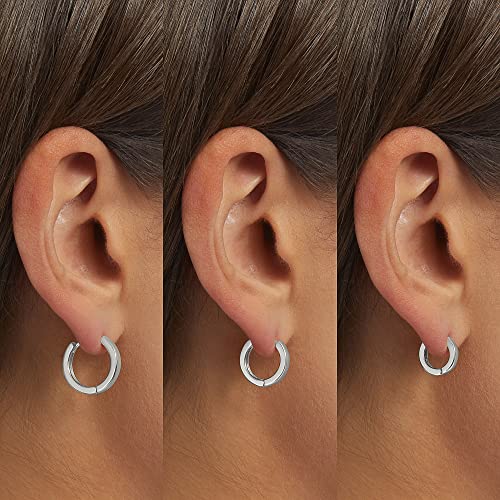 Image of Amazon Essentials 14K Gold or Sterling Silver Plated Hoop Set