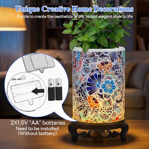 Pot de fleurs en puzzle 3D à LED, l'objet déco utile et illuminé - 3