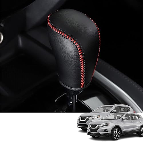 Accesorios interiores personalizados para Nissan Rogue Rogue Sport, Altima Frontier, Murano Pathfinder Sentra, cubierta de piel con perilla de