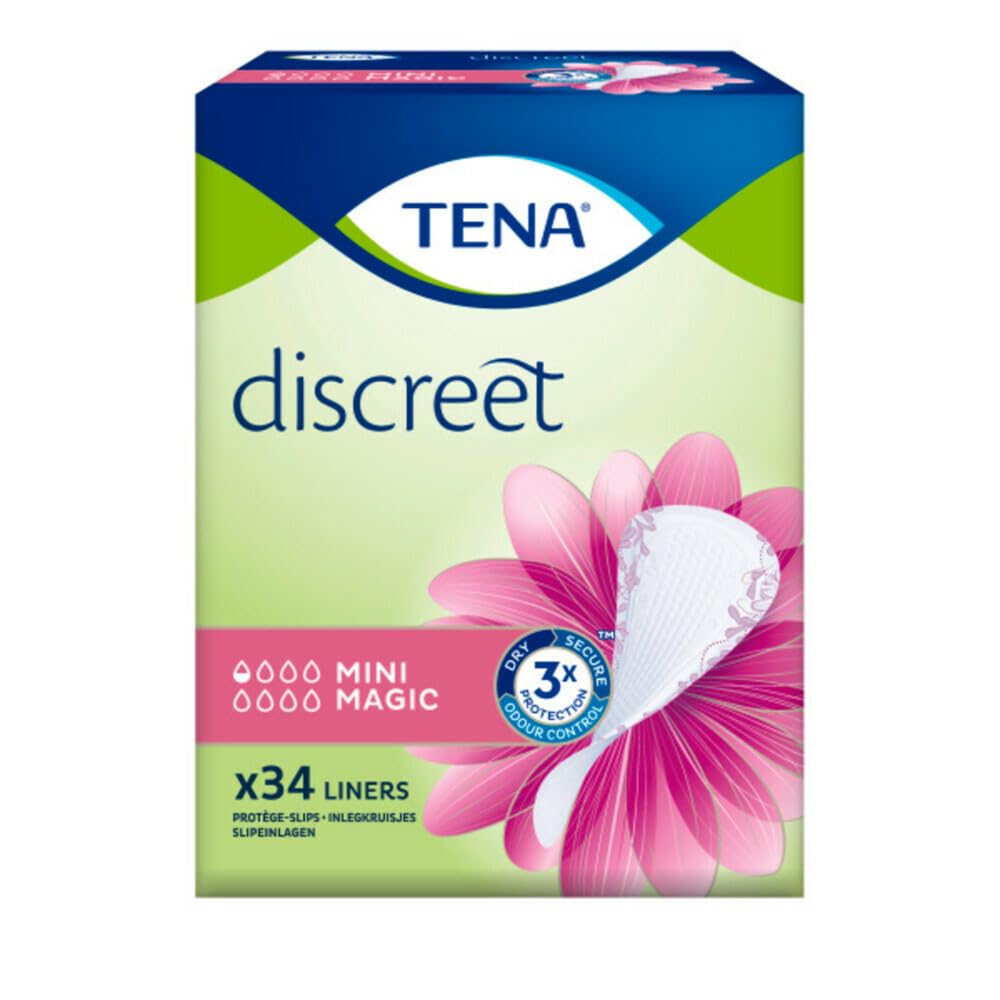 Tena Lady Mini Magic Einlagen, Riesenpackung (6 Packungen je 34 Einlagen)