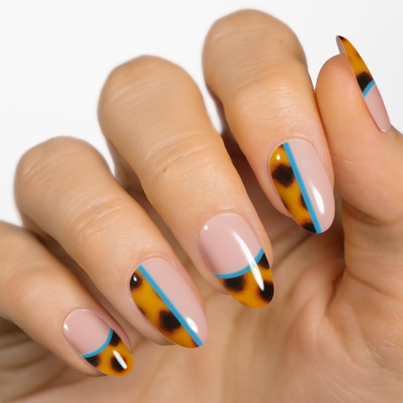 MOYOU LONDON Semi Cured Gel Nail Strips, 20 Pcs. Waterproof Gel Nail Wraps, Cures in Sunlight or UV/LED Lamp - Image 2