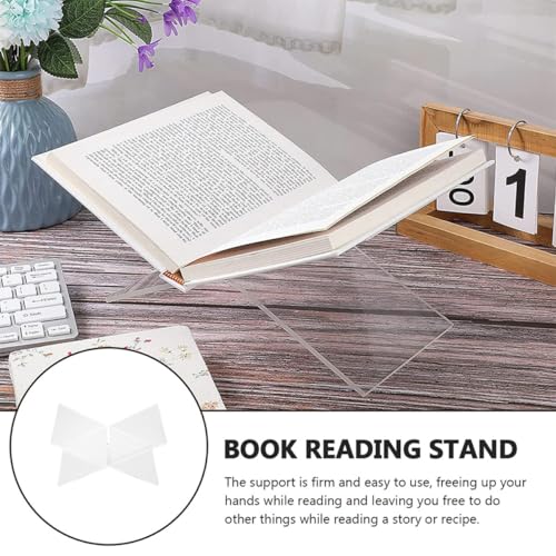 Support de livres mains libres BETOOKY en acrylique transparent pour une lecture confortable