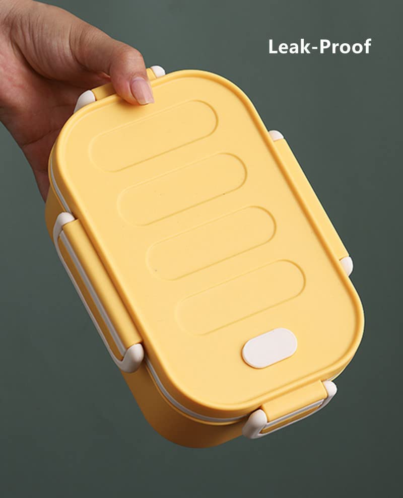 Image of Lunch Box Thermal Insulation Double Layer Lunch Boxes Reusable Freezer Safe 2 Layer Portion Snack Containers for Adults and Kids (Pack of 1) (Multi Color) (Tora Tora Lunch Box)